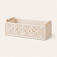 Macrame Storage Basket with Wood Handles – Woven Organizer for Bathroom Living Room