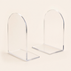 Clear Acrylic Bookends – Arch Design Book Organizer for Shelf Desk Home Office