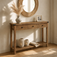 Console Table with Drawers – Narrow Entryway Storage Shelf, Wood Hallway Accent Furniture