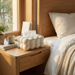Cloud Design Tissue Box – Sculptural Tissue Dispenser for Coffee Table, Nightstand, Bathroom, Office Decor