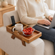Wood Sofa Armrest Tray Table – Cup Holder Remote Organizer Couch Side Caddy