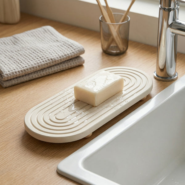 Diatomite Drying Tray – Quick Dry Draining Board for Soap, Bathroom Sink Organizer, Kitchen