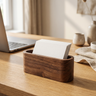 Wooden Business Card Holder – Desk Organizer Office Supplies Desktop Storage Display Rack