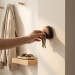 Magnetic Key Hanger – Solid Wood Wall Organizer for Keys, Minimalist Entryway Storage Home Decor
