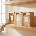 Bamboo Food Storage Canister – Pantry Organizer with Clear Window, Kitchen Container