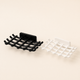 Wall Mounted Soap Dish – Drill-Free Grid Drainage Rack for Bathroom, Black or White