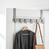 Over-Door Metal Hook Rack – No-Drill Storage Rack for Coats, Bags & Towels