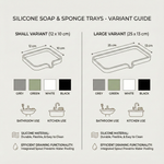 Silicone Soap Tray with Drain Spout – Self-Draining Dish for Kitchen and Bathroom Countertops