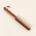 Soft Bed Brush with Wooden Handle – Natural Bristles for Bedding Sofa Furniture Cleaning