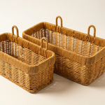 Wall Hanging Rattan Storage Basket – Hand Woven Kitchen, Bathroom and Bedroom Decor