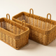 Wall Hanging Rattan Storage Basket – Hand Woven Kitchen, Bathroom and Bedroom Decor