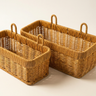 Wall Hanging Rattan Storage Basket – Hand Woven Kitchen, Bathroom and Bedroom Decor