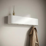 Floating Wall Coat Rack with Hidden Hooks & Shelf – Wall-Mounted Coat Organizer for functional decor