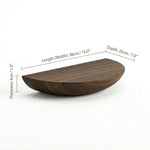 Wooden Floating Shelf – Semicircle Wall Mount for Small Spaces, Minimalist Home Organization
