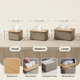 Tissue Holder with Bamboo Cover – Modern Minimalist Organizer for Desk Vanity Countertop Storage