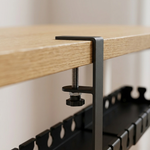Under Desk Cable Management Tray – Clamp On No Drill Wire Organizer for Office Desks