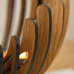 Wooden Lotus Candle Holder – Hand-Assembled Tealight Centerpiece for Table Home Decor