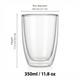 Double Wall Glass Coffee Mug – Heat Resistant Borosilicate Cup for Hot and Cold Drinks