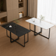 Modern Dining Table – Minimalist Rectangular Kitchen Table with Metal Frame for Small Apartments