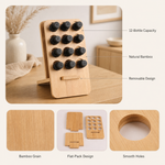 Bamboo Essential Oil Rack – 12 Bottle Display Stand Desk Organizer Natural Wood