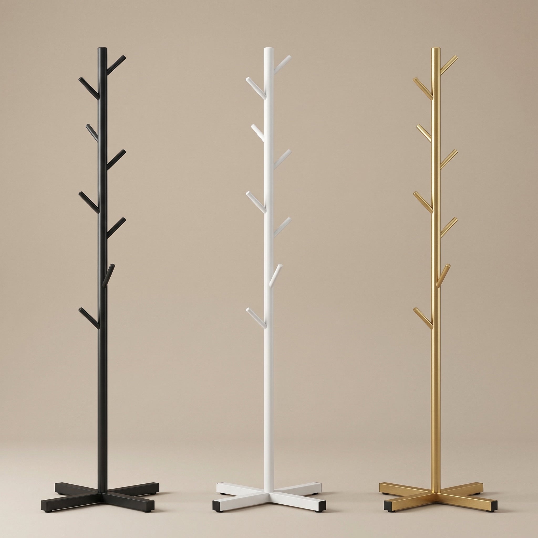 Branch Style Coat Rack – Freestanding Metal Hook Stand for Entryway Living Room Jacket Storage