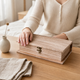 Wooden Hinged Box with Latch – Pine Storage Case for Jewellery Crafts Keepsakes