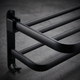 Towel Rack Wall Mount – Foldable Double Bar Aluminum with Shelf and Hooks for Bathroom