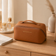 Makeup Organizer Bag for Travel – PU Leather Zip Cosmetic Case with Inner Dividers