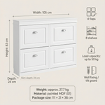 4-Door Shoe Rack – 8 Shelves, Shoe Storage Cabinet, Home Furniture