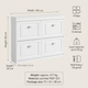 4-Door Shoe Rack – 8 Shelves, Shoe Storage Cabinet, Home Furniture