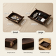 Genuine Leather Valet Tray – Foldable Catchall for Keys Coins Watch Desk Organizer