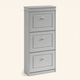 Shoe Cabinet with 3 Flip Drawers – Slim Entryway Storage Rack, White Grey Black