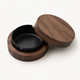 Walnut Ashtray with Lid – Stainless Steel Insert, Windproof, Desktop Home Office Decor