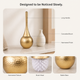 Sculptural Toilet Brush with Holder – Long Handle Bathroom Brush, Minimalist Design