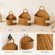Woven Rattan Wall Basket – Hanging Fruit Storage for Kitchen Garden Home Decor