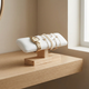 Watch and Bracelet Display Stand – Padded Bar with Wood Base for Dresser Jewellery Storage