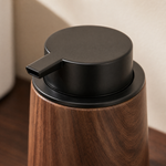 Wood Grain Foam Soap Dispenser – Refillable Pump Bottle for Bathroom Kitchen Decor