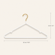 Clothes Hangers Set of 10 – Plastic Body Gold Hook Closet Organizer Coat Hanger