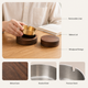 Walnut Ashtray with Lid – Stainless Steel Insert, Windproof, Desktop Home Office Decor