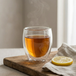 Double Wall Glass Coffee Mug – Heat Resistant Borosilicate Cup for Hot and Cold Drinks