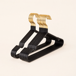 Clothes Hangers Set of 10 – Plastic Body Gold Hook Closet Organizer Coat Hanger