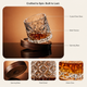 Crystal Tumbler Whiskey Glass – Textured Spinning Base, Cocktail, Bourbon, Bar Decor