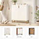Shoe Cabinet with Doors – 5-Tier Storage, Gold Accents, Hallway Bedroom Living Room