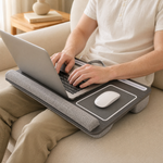 Cushioned Lap Desk with Built-In Mouse Pad – Portable Laptop Table for Bed and Sofa Use