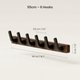 Wooden Wall Hook Rack – Black Walnut Coat Hanger Entryway Towel Bar Bathroom Bedroom Organizer