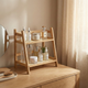 Bamboo Countertop Organizer – 2 Tier Rattan Shelf for Kitchen, Coffee Bar & Bathroom Counter Storage