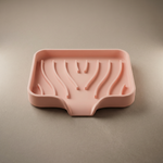 Silicone Soap Tray with Drain Spout – Self-Draining Dish for Kitchen and Bathroom Countertops