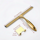 Gold Stainless Steel Shower Squeegee – Modern Silicone Water Wiper for Bathroom Glass Surfaces