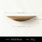 Solid Brass Gold Drawer Handle – Minimalist Crescent Pull for Kitchen Bedroom Wardrobe Cabinet Hardware