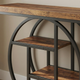 4-Tier Console Table – Modern Table with Open Shelves and Circular Frame for Living Room
